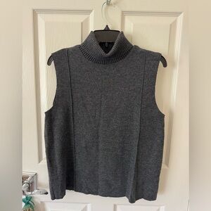 Zara Gray Sleeveless Turtleneck Sweater